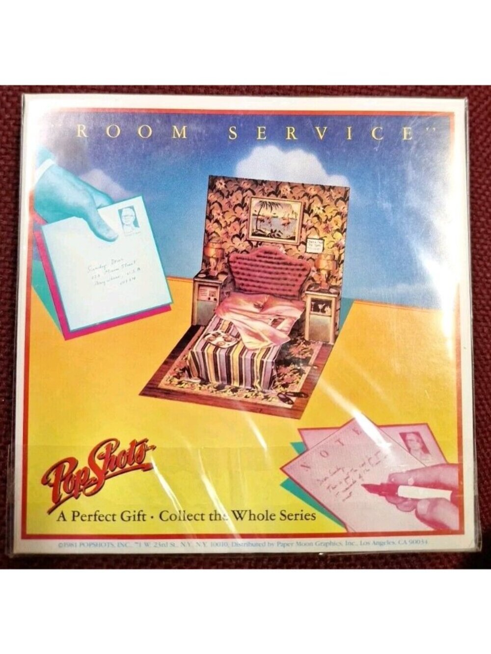 PopShots Room Service 3D Greeting Card Collectible Unopened Vintage 1981 Delight - Picture 4 of 4